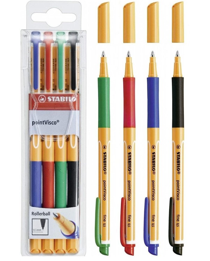 Pochette 4 Rollers Stabilo Pointvisco