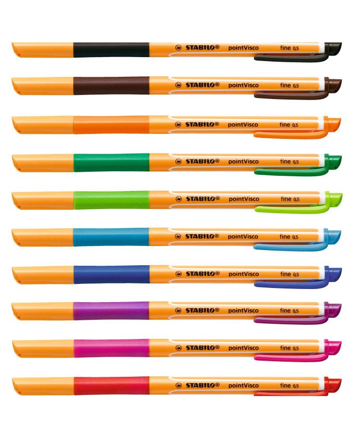Stabilo PointVisco Drum Lot de 10 Couleurs