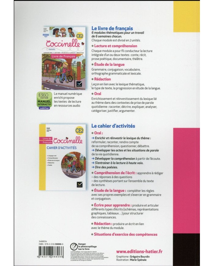 Coccinelle - Livre de Français Cahier d'Activités - CE2