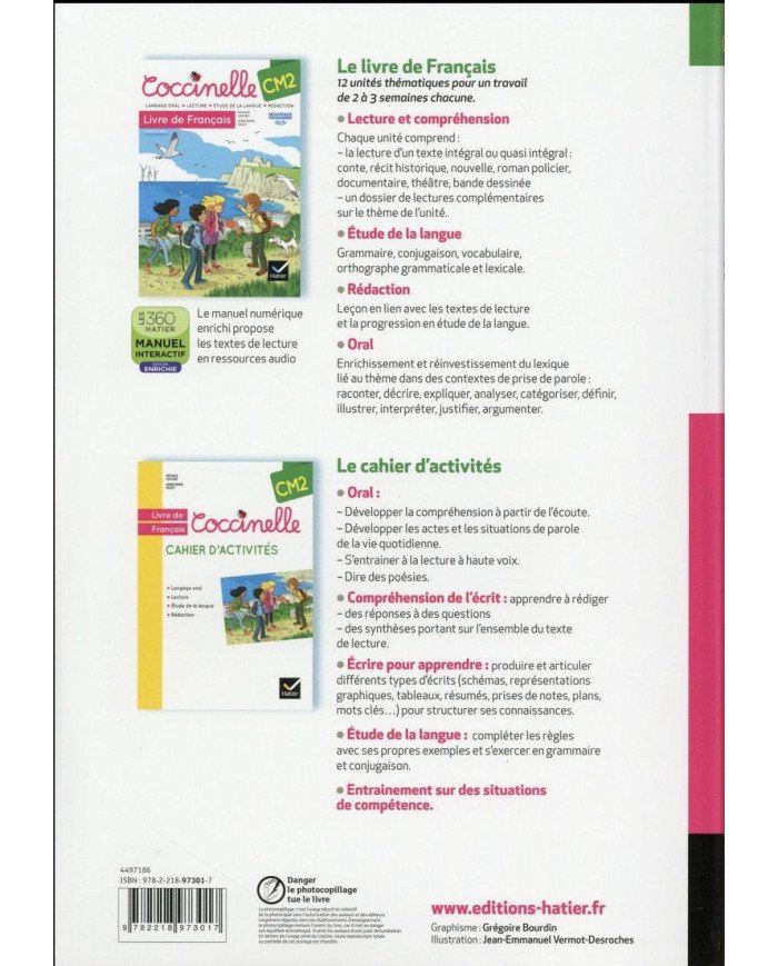 Coccinelle Livre de Français - CM2