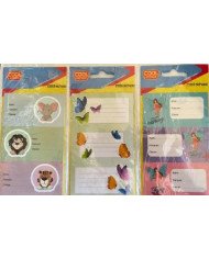 Paquet de 12 Etiquettes Scolaires Fantaisie Cool School