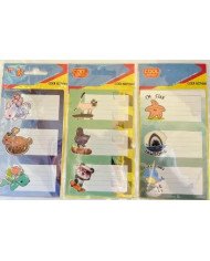 Paquet de 12 Etiquettes Scolaires Fantaisie Cool School