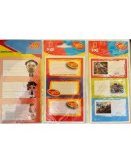 Paquet de 12 Etiquettes Scolaires Fantaisie Cool School
