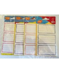Paquet de 12 Etiquettes Scolaires Simples Cool School