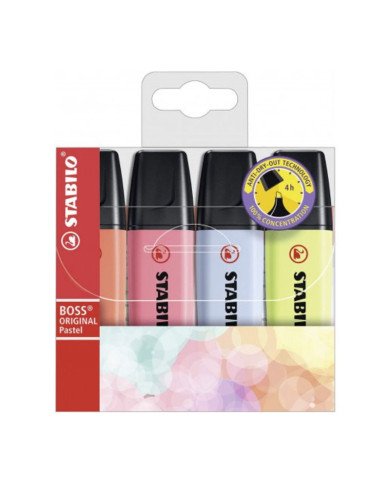 Stabilo Boss Pochette De 4 Surligneurs