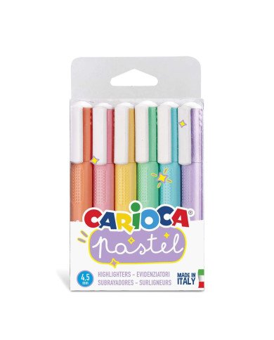 Pochette de 6 Surligneurs Pastel CARIOCA
