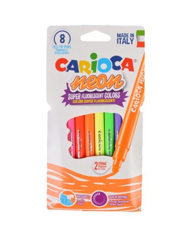 Paquet Feutre de 8 Néon CARIOCA