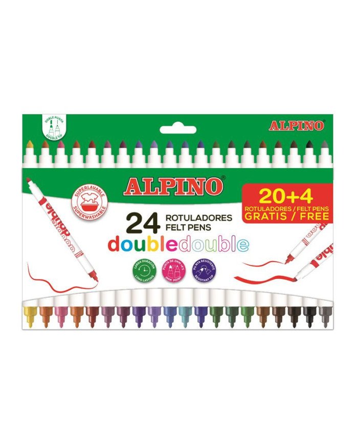 Etui de 24 Feutres Double Pointe ALPINO