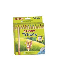 Boite de 12 Crayons de Couleur ALPINO Trimax
