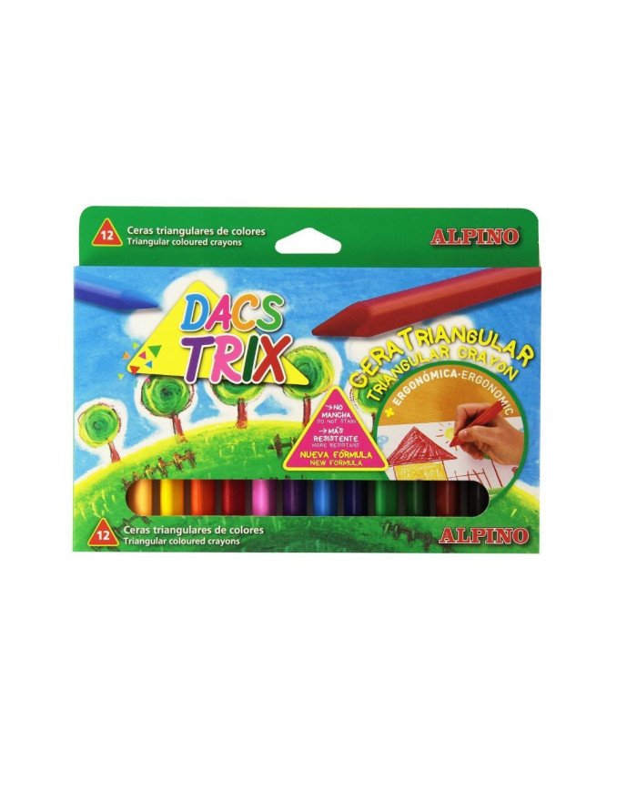 Etui 12 Crayons de Cire Triangulaires Dacstrix ALPINO