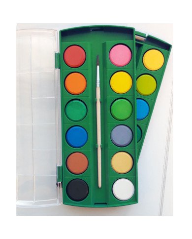 Boite Aquarelle de 24 Pastilles 28MM ALPINO Boite Aquarelle de 24 Pastilles 28MM ALPINO