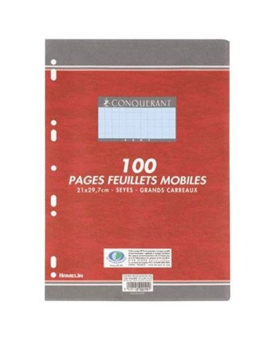 Recharge Classeur Bleu 21*29.7 - 80G - Seyes Conquérant Recharge Classeur Bleu 21*29.7 - 80G - Seyes Conquérant