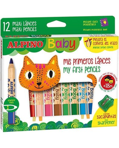 Coffret 12 Crayons ALPINO Baby Coffret 12 Crayons ALPINO Baby