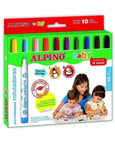 Coffret 10 Feutres Epais ALPINO Baby Coffret 10 Feutres Epais ALPINO Baby