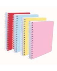 Cahier Wireo 17*22 - 300P Uni Pastel Seyes Selecta