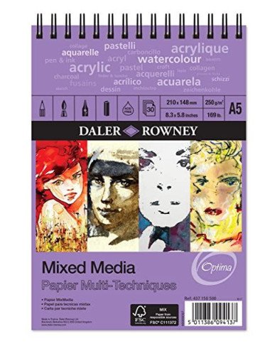 Daler Rowney - Mixed Media - Bloc-notes à spirale A5