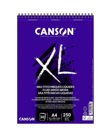 Bloc "XL Multitechniques liquides" CANSON format A4 250g/m²