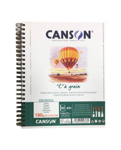 Bloc dessin A5 "C" à Grain 180gr CANSON