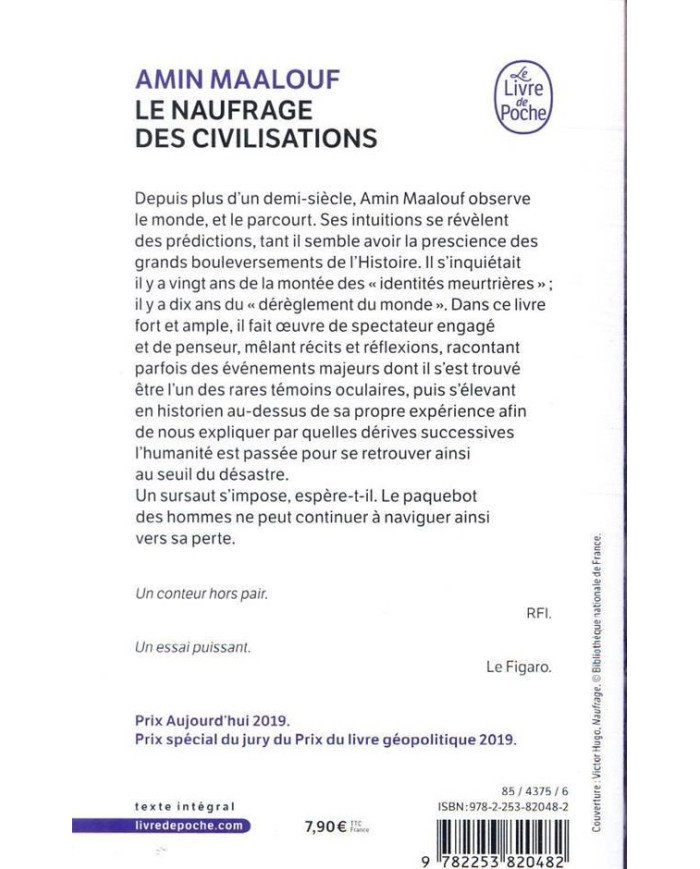 Le naufrage des civilisations Le naufrage des civilisations