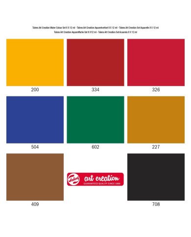 Set Aquarelle 8 x 12 ml - Art Création Talens