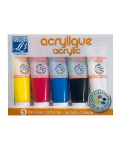 Lefranc & Bourgeois Coffret de 5x120ml Peintures Acryliques Lefranc & Bourgeois Coffret de 5x120ml Peintures Acryliques