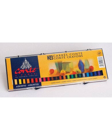 Boîtes de 24 Pastels Tendres Carrés Assortis - Conté à Paris Boîtes de 24 Pastels Tendres Carrés Assortis - Conté à Paris
