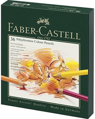 Crayon de couleur Polychromos, boîte studio de 36 Faber-Castell
