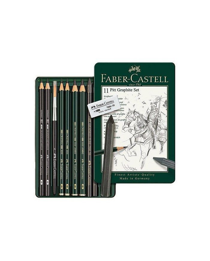 Ensemble Pitt Graphite, boîte de 11 - Faber-Castell