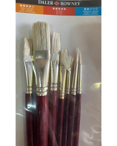 Pochette 7 Brosses Art Soie de Porc Manche Longue - Daler Rowner Simply