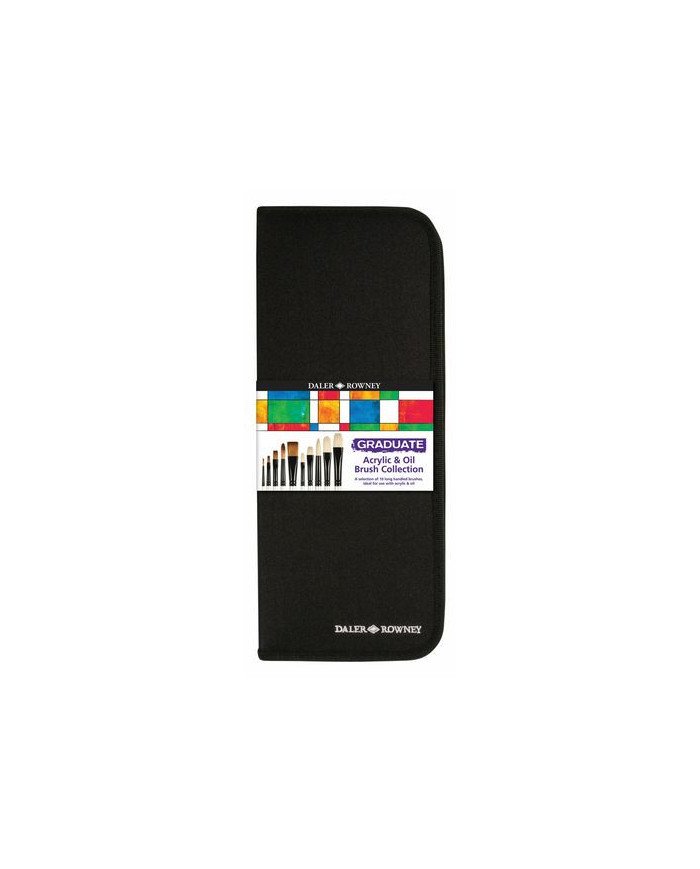 Collection de 10 pinceaux Daler Rowney pour huile et acrylique