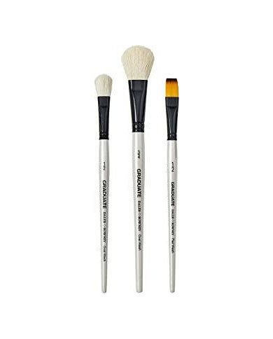 Ensemble De 3 Pinceaux D'aquarelle en Poils Naturels Et Synthétiques Daler-Rowney Ensemble De 3 Pinceaux D'aquarelle en Poils Naturels Et Synthétiques Daler-Rowney