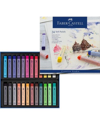 Pastels tendres, pochette cartonnée de 24 - Faber Castell Pastels tendres, pochette cartonnée de 24 - Faber Castell