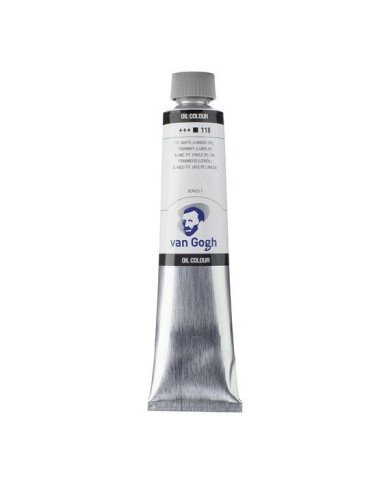 Peinture à l'huile Tube 200 ml Blanc de Titane (Huile de Lin) 118 - Van Gogh
