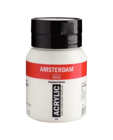 Standard Series Acrylique Pot 500 ml Blanc de Titane 105 Amsterdam Standard Series Acrylique Pot 500 ml Blanc de Titane 105 Amsterdam