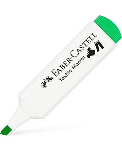 Feutre textile vert fluo Faber-Castell