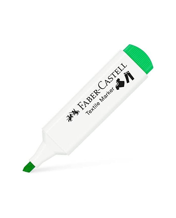 Feutre textile vert fluo Faber-Castell