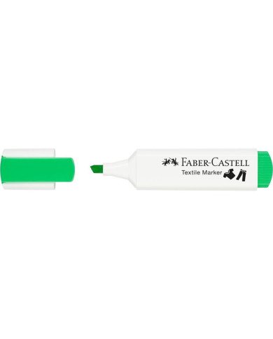 Feutre textile vert fluo Faber-Castell