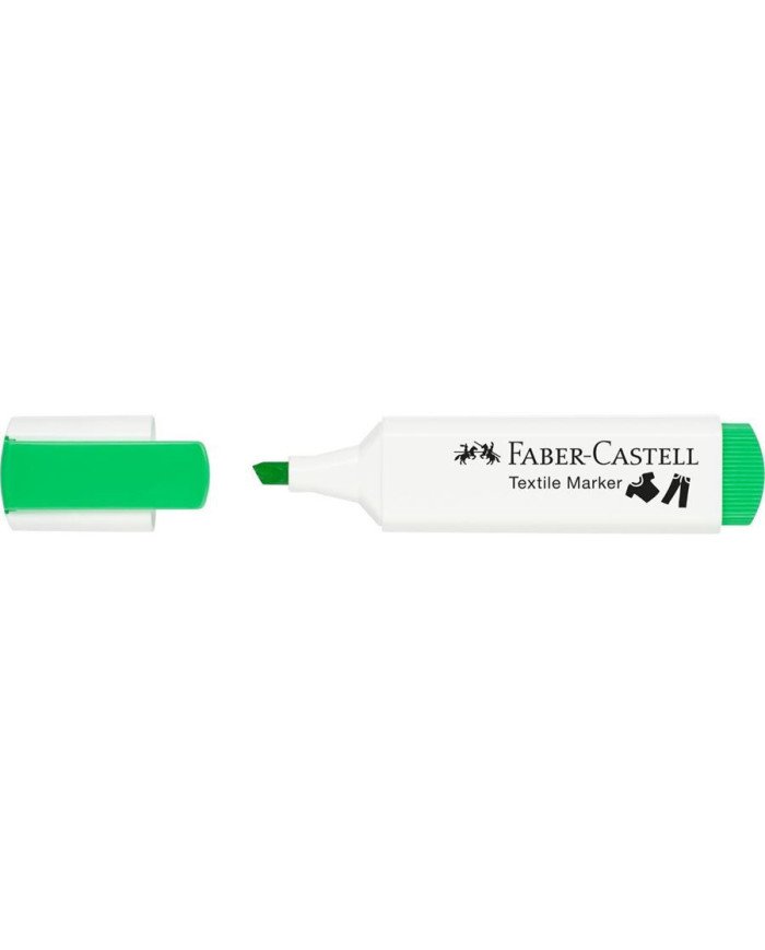 Feutre textile vert fluo Faber-Castell