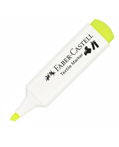 Feutre textile jaune fluo Faber-Castell
