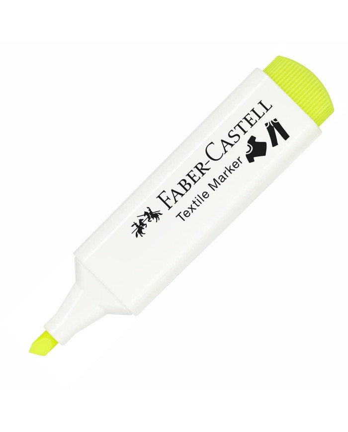 Feutre textile jaune fluo Faber-Castell