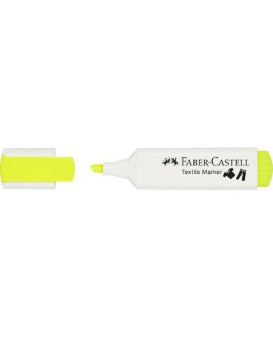 Feutre textile jaune fluo Faber-Castell