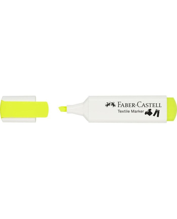 Feutre textile jaune fluo Faber-Castell