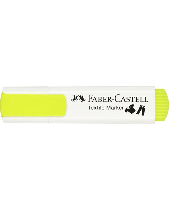 Feutre textile jaune fluo Faber-Castell