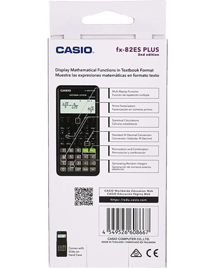 Calculatrice scientifique CASIO fx-82ES PLUS 2ed édition Calculatrice scientifique CASIO fx-82ES PLUS 2ed édition