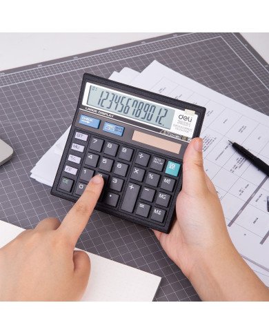 Calculatrice 12 Digit Easy Noir 39231 DELI