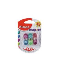 Blister de 6 Magnets translucides 13mm Maped