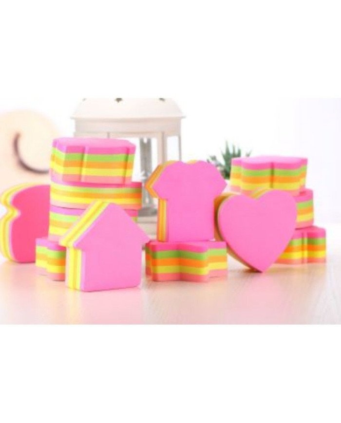 Post-it Pomme ou Fleur 5 couleurs