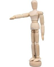 Mannequin en Bois 12CM PINTURA