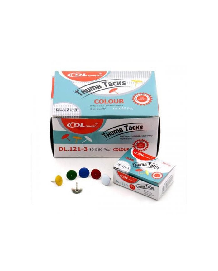 Punaises colorées DL 50 pcs