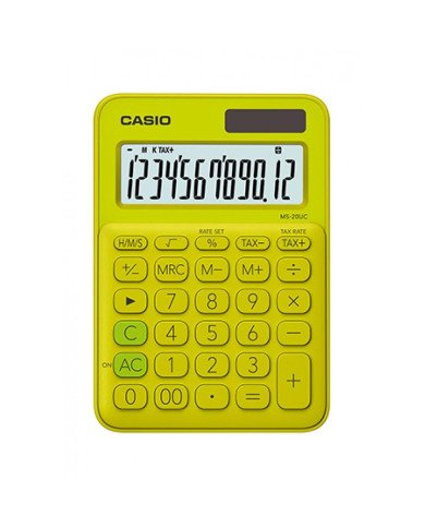 Calculatrice CASIO MS-20UC-YG Vert Citron Calculatrice CASIO MS-20UC-YG Vert Citron